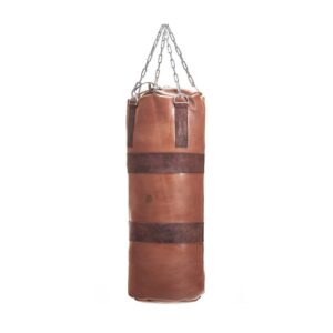 Designer Brown Leather Boxing Heavy Punching Bag Vintage Style